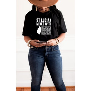 ST LUCIAN MIXED T-shirt | Food lover Tee | Saint Lucia Gift Idea | Unisex Shirt, Saint Lucian Vacation Shirt, Saint Lucian Souvenir Gift