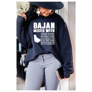 Bajan Mixed With Unisex Sweatshirt, Barbados Hoodie, Barbados Food Lover Hoodie Gift, Crewneck Sweatshirt, Barbados, Bajan, Caribbean,Island