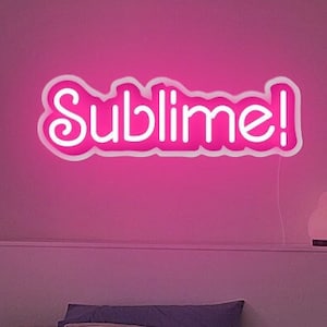 Letrero de neón sublime, letrero de neón para fiestas, letrero de neón LED, decoración de pared de neón personalizada, regalos personalizados, regalo de regreso a clases