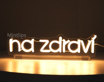 Custom Free Standing Neon Sign, Office Desk Decor, Handmade Neon Lights