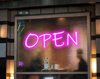 Bar Open Neon Sign,Minimalist Open Neon Sign Business Logo,Neon Bar Sign,Handmade Custom Flex Led Sign Wall Decor,Modern Open Bar Neon Light