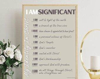My Identity In Christ Digital Print