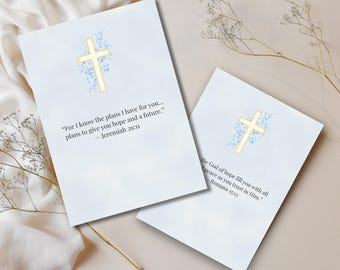 Tarjetas con versículos bíblicos / Escrituras de aliento cristiano / Propósito de esperanza (Descarga digital)