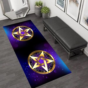 Devil Runner Rug, Devil Star Rug, Runner Rug, Devil Rug, Devil Star, Devil Pattern Rug, Satanic Rug, Star Rug, Devil Carpet, Devil Area Rug