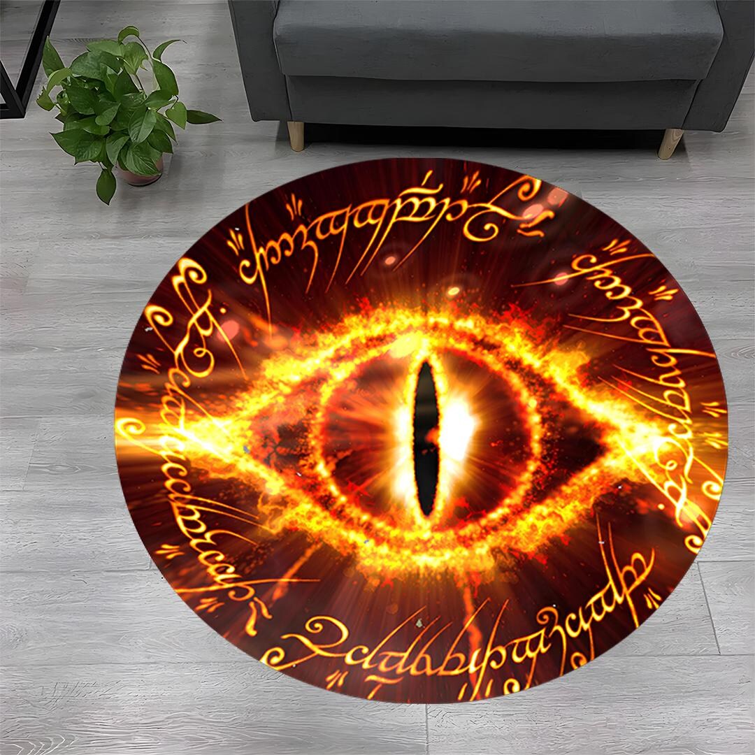 Lord of Rings Rug, Round Rug, Lord of Rings Carpet, Abstract Rug, Lord ...