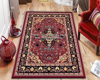 Dude Rug, Movie Rug, Popular Rug, Non Slip Rug,Dude Gift Rug, DecorRug, Dude,Big Brother Rug, AreaRug,Big Lebowski Rug,Fantastic Rug,Fan Rug