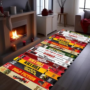VHS Horror Movie Rug: Retro Cinema Room Runner