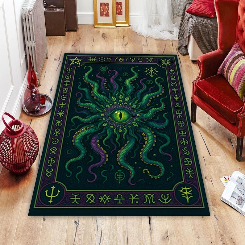 Lovecraftian Cthulhu Rug: Eldritch Eye Gothic Horror Decor - Etsy