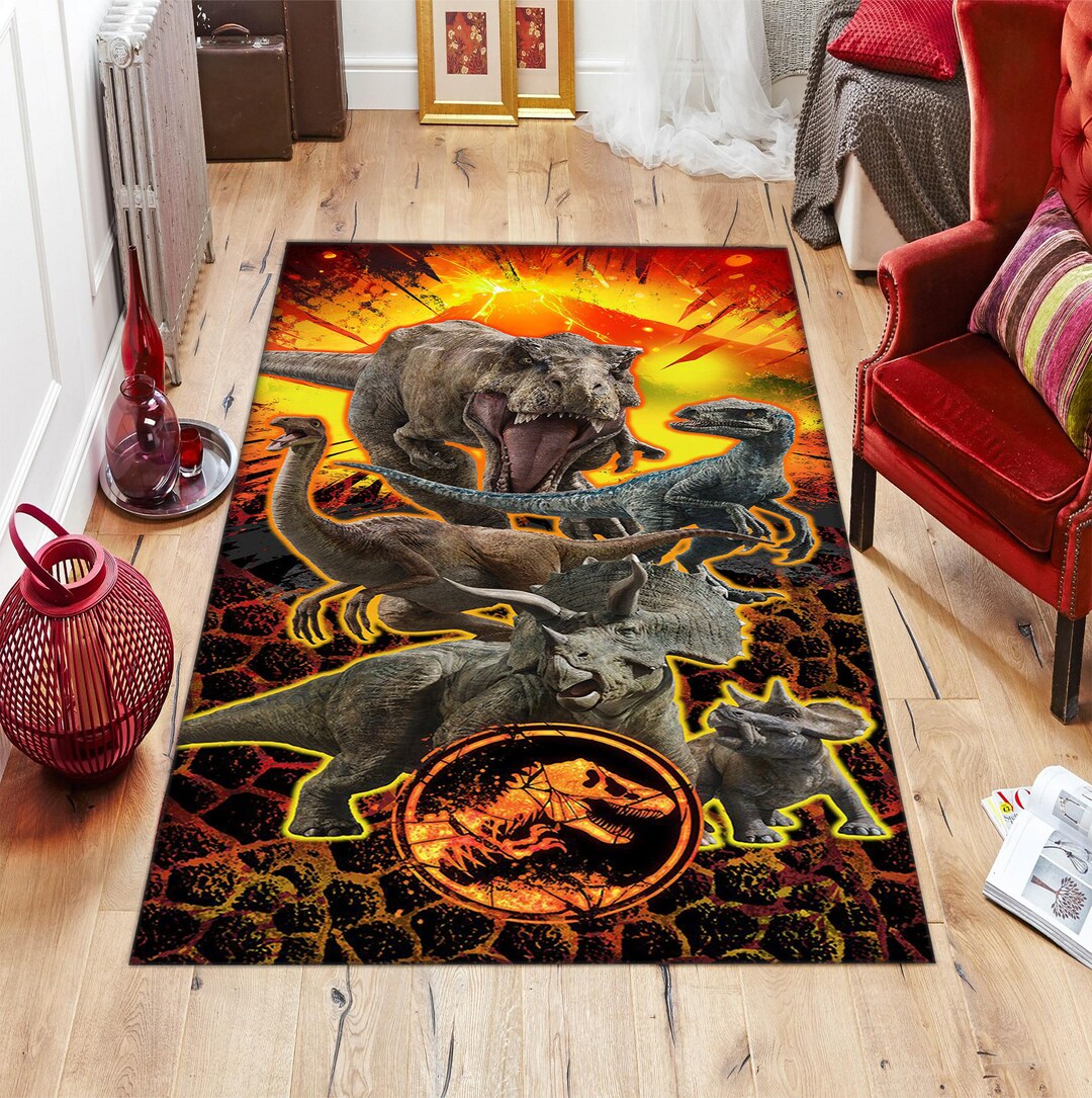 Dinosaur,dinosaur Rug, Dinosaur Kids Rug, Dino Rug,washable Kids Rug ...