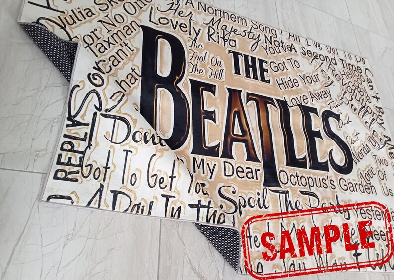 The Beatles Rug: Music Room Decor, Fan Gift - Etsy