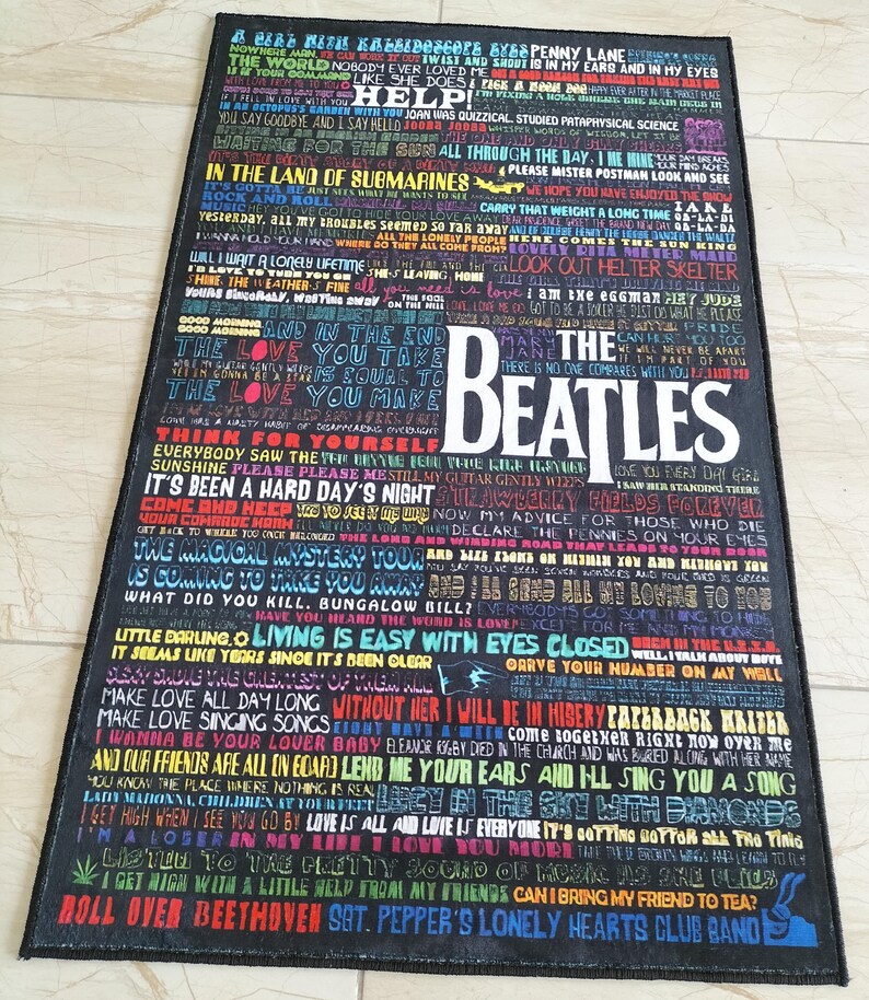 The Beatles Rug: Music Room Decor, Fan Gift - Etsy