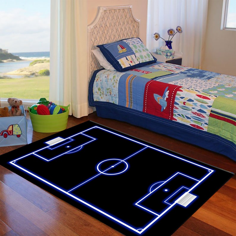 Soccer Field Rug Football Field Rug Sport Rug Gift for Him Etsy