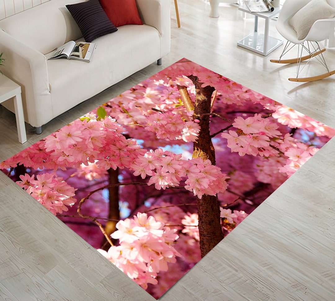Japanese Rug, Flower Rug ,japanese Flower Rug,pink Rug, Popular, Area