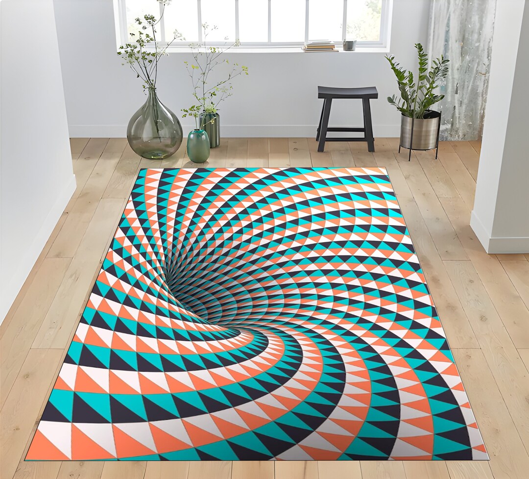 Vortex Rug 3D Vortex Illusion 3D Huge Crack Illusion Etsy