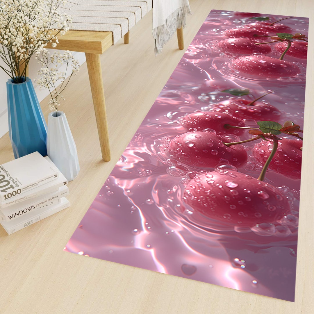Pink Cherry Blossom Rug,cherry Blossom Runner Rug,cherry Blossom Rug ...