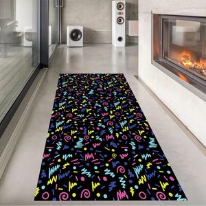Arcade Runner Rug, 80s Arcade Rug, Abstract Rug, Abstract Runner Rug, Hallway Rug, Entry Rug, Bowling Alley Rug  Runner Rug, Arcade Rug