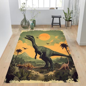 Dinosauro, tappeto dinosauro, tappeto dinosauro per bambini, tappeto dinosauro, tappeto dinosauro T-Rex, tappeto dinosauri per bambini, tappeto con decorazioni animali, tappeto Hild, tappeto Trex, tappeto da gioco