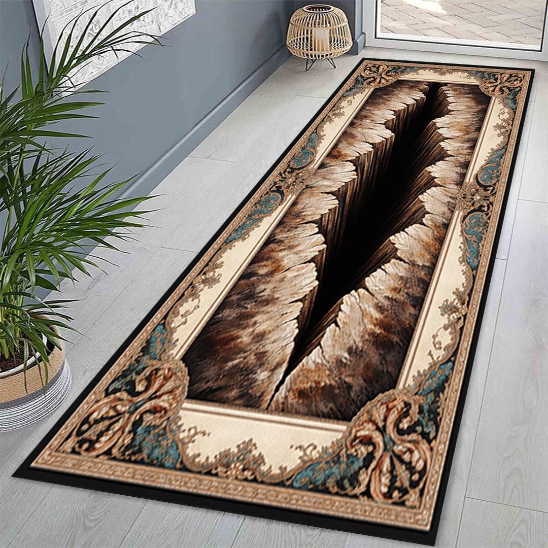 Fake Abyss Rug 3D Canyon Illusion Rug, Optical Abyss Design, Realistic Depth Floor Art ...
