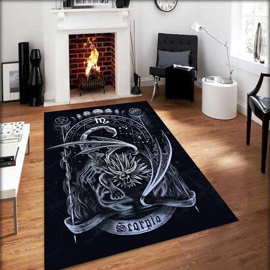 Astrology Rug, Zodiac Rugs, Scorpio Rug,jewish İcon,tarot Rug ...