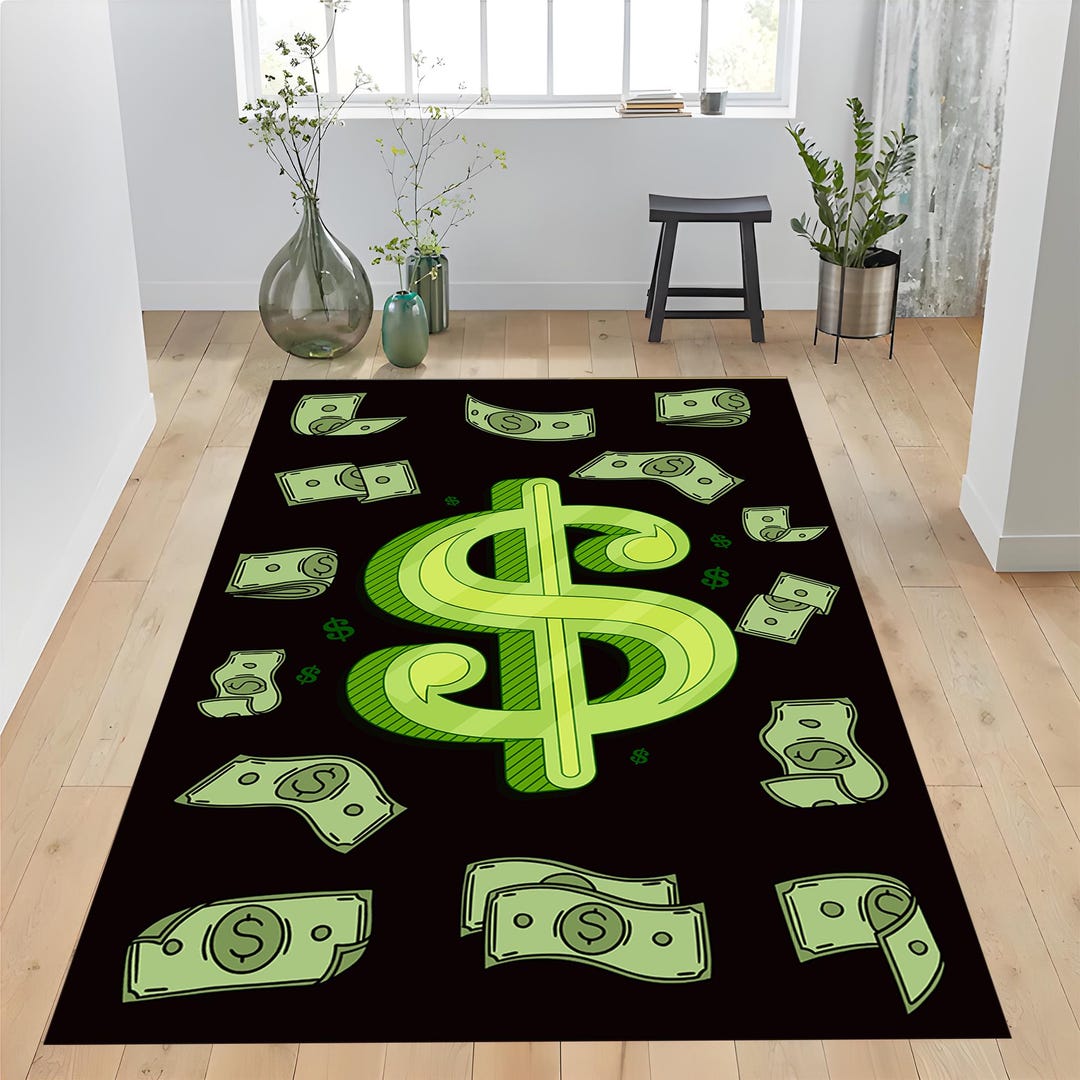 Dollar Money Rug, Dollar Rug, Money Rug, 100 Dollar Bill Rug, Rich Rug ...