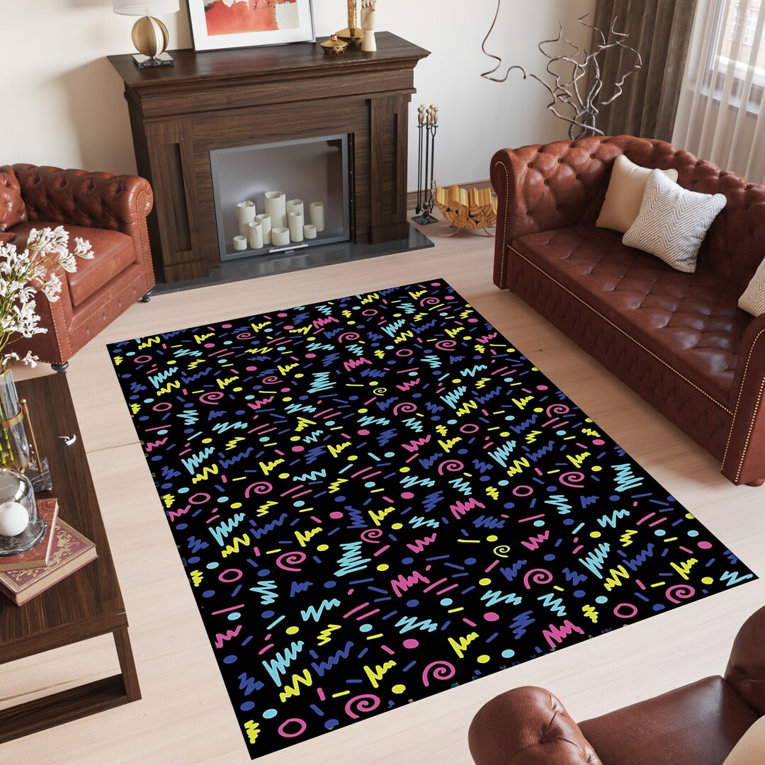 Arcade Rug, Arcade Room Decor, 80s Arcade Rug, Arcade Decor, Abstract