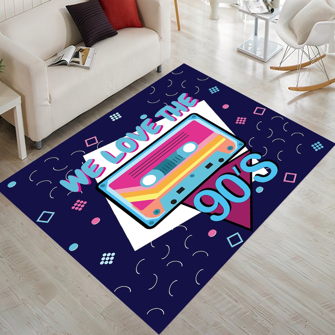 Retro Cassette Tape Rug: 90s Music Room Decor - Etsy
