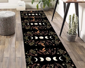 Alfombra de jardín Moonlit: decoración floral bohemia para el pasillo