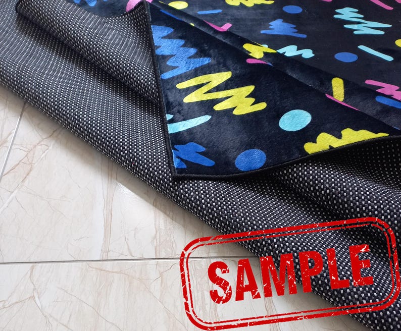 Alfombra con diseño de sable de luz, diseño de ciencia ficción brillante, decoración para sala de juegos, alfombra para pasillo. imagen 6