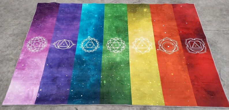 Chakra Rug: Colorful Pop Art Meditation Rug - Etsy