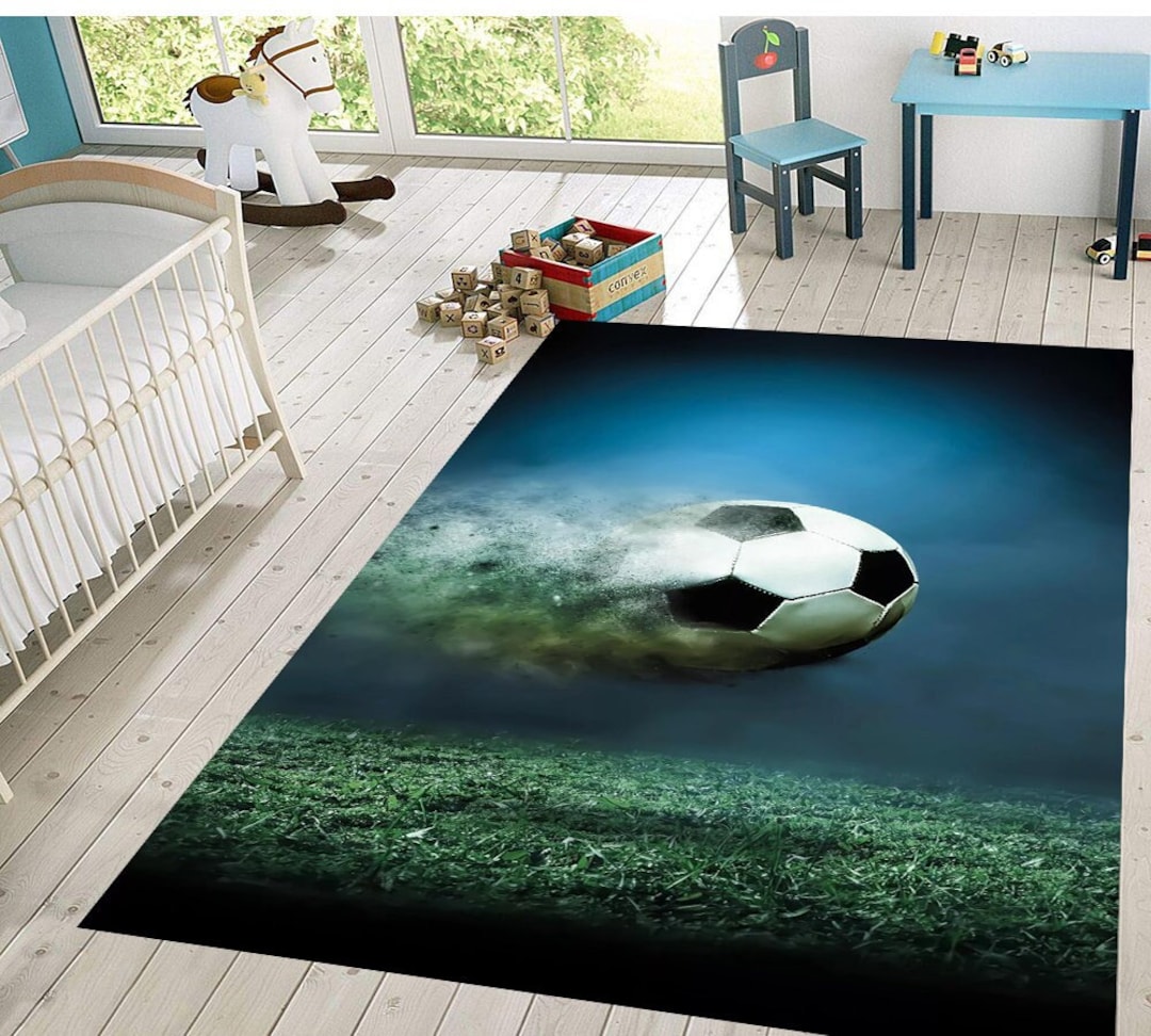Soccer Rug, Football Rug, Boys Room Rug, Popular Rug, Sports Rug