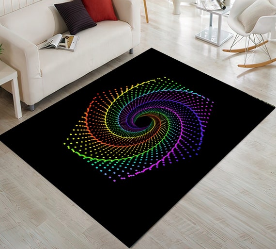 Vortex illusion rug 3d vortex illusion print swirl optical illusion areas rug  rug rug non slip