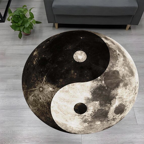 Yin Yang Round Rug: Modern Decorative Rug