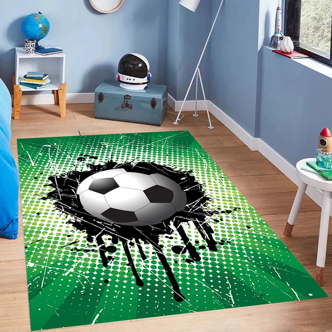 Soccer Ball Rug, Football Field Rug, Soccer Field Rug, Sport Rug ...