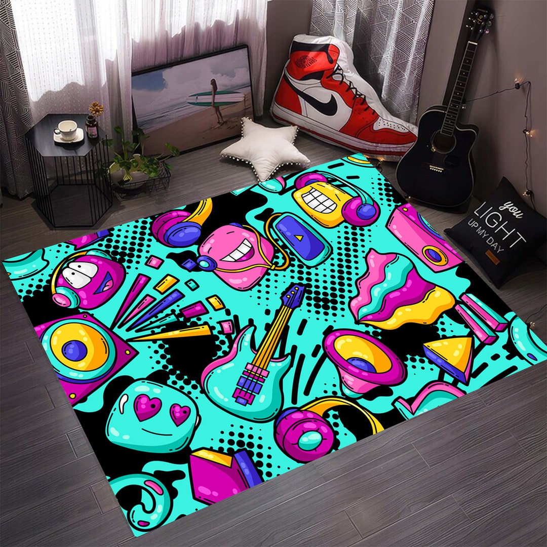 Clef Rug, Music Rug,music Notes Rug,treble Clef Rug,colorful Music ...