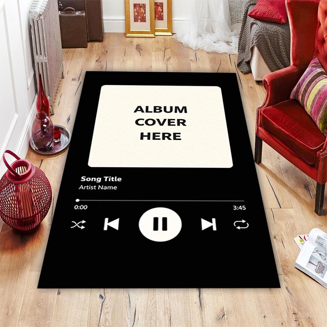 Spotify Song Rug Personalized Album Cover Rug, Music Room Decor, Gift for Music Lovers ...