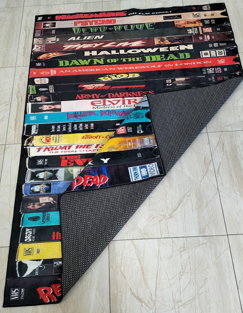 Lycan Rug VHS Horror Movie Rug: Retro Cinema Room Decor - Etsy
