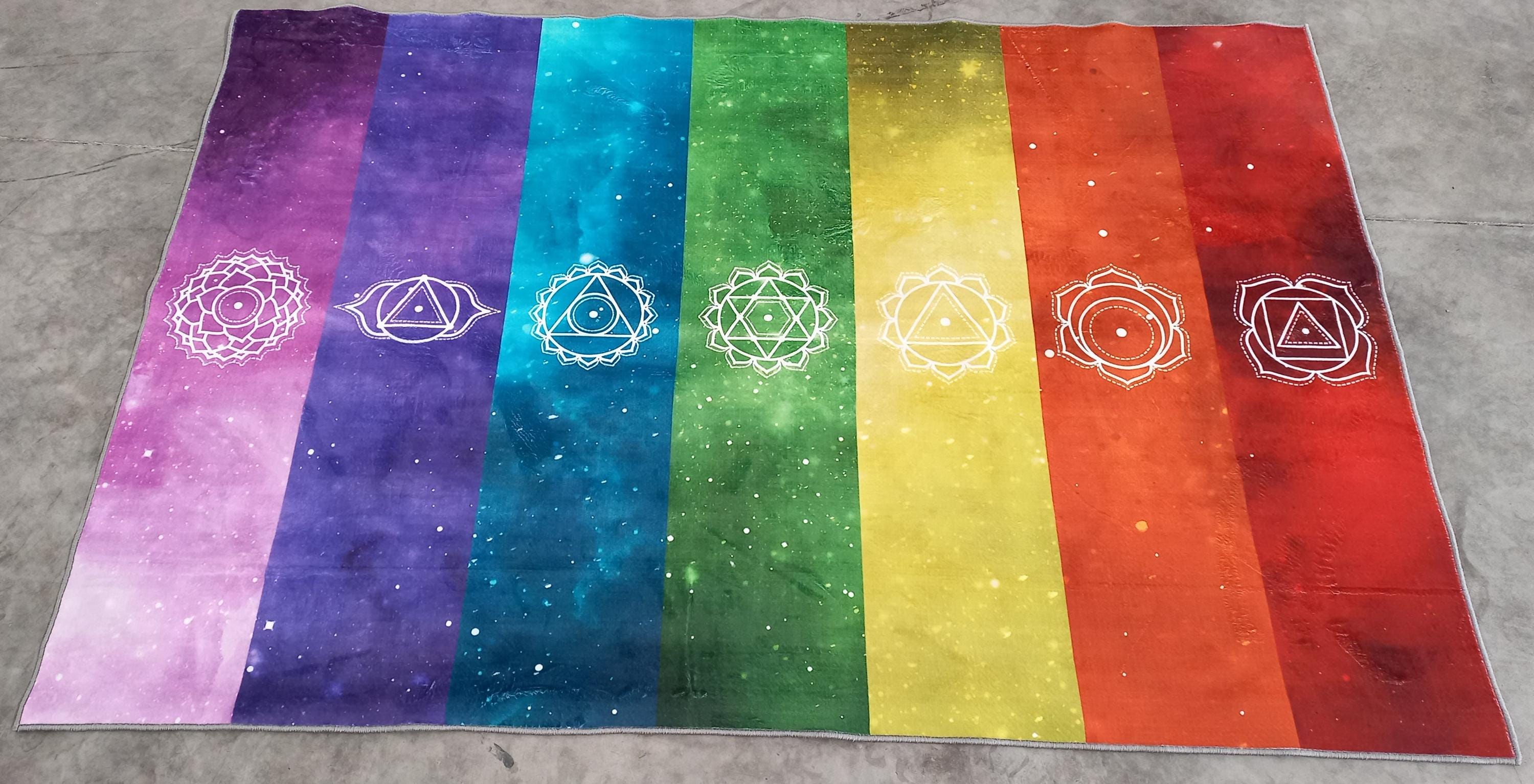 Chakra Image Rug Chakra Rug: Colorful Pop Art Meditation Rug - Etsy