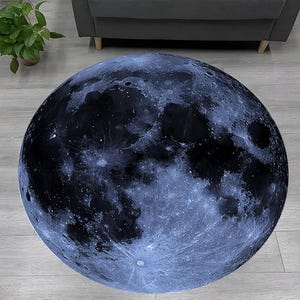 Moon Rug, Moon Decor Rug, Moon Area Rug, Moon Design Rug, Moon Themed Rug, Moon Lovers Rug, Moon Gift Rug,Planet Rug,Sky Rug,Moon Round Rug