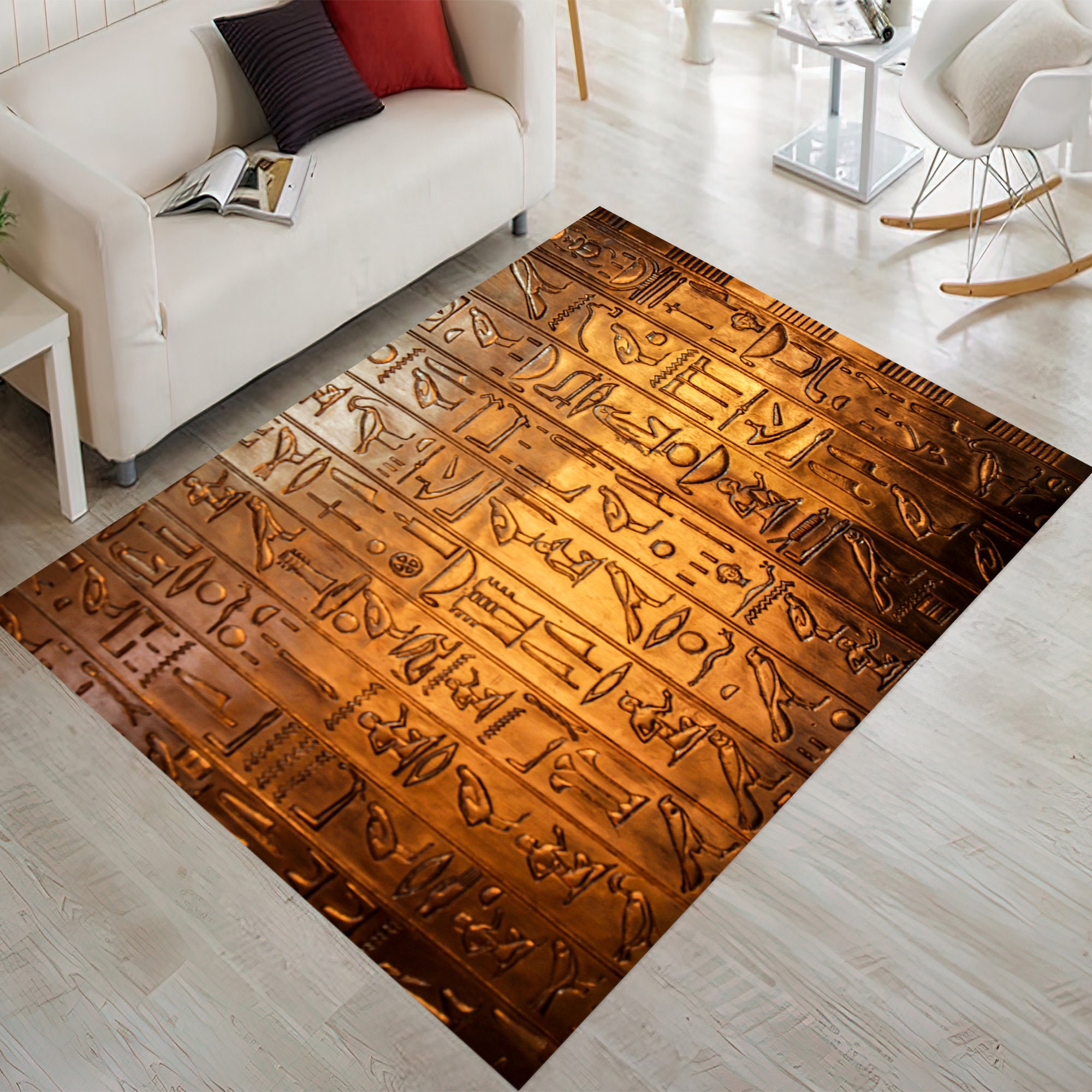 Egypt Rug,Egyptian Style Rug,Egyptian Patterned Rug,Ancient Egyptian Rug,Egypt Decor Rug,Hieroglyph Rug,Anubis Rug,Ancient Rug,Horus Eye Rug