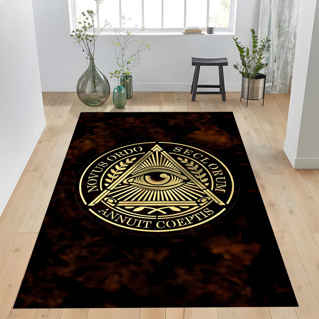 Compass Rug, Compass, Compass Design Rug, Medallion Rug, Nonslip ...