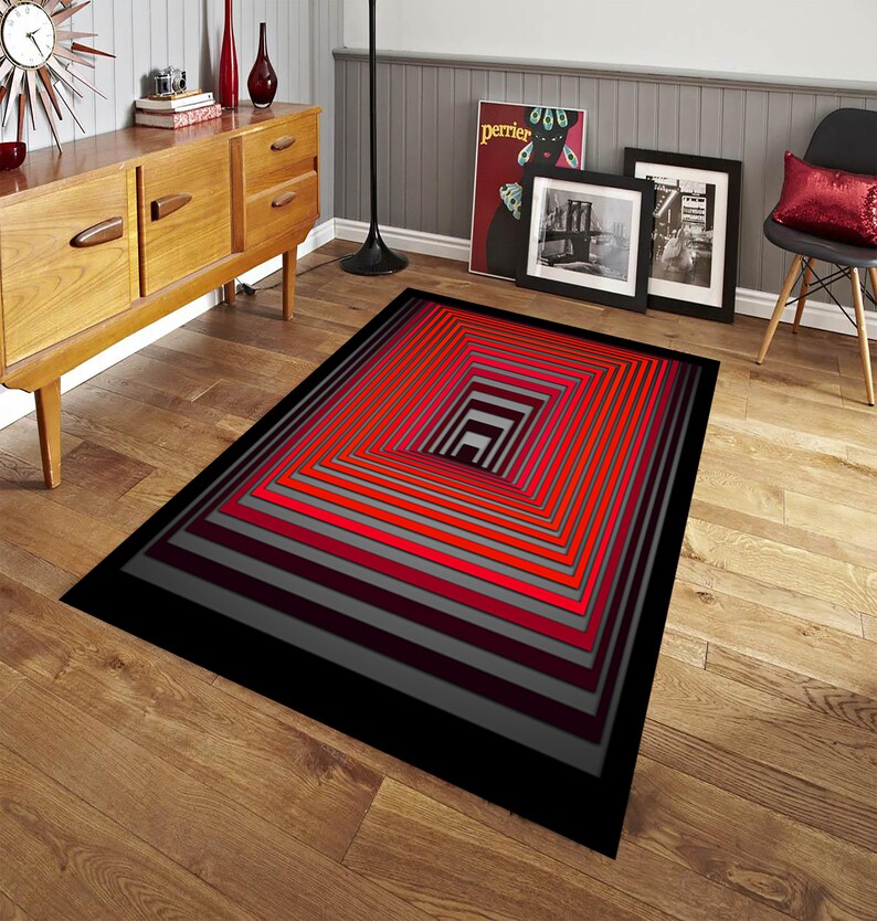 Optical Illusion Rugoptical Illusionvortex Rug 3D Vortex Etsy