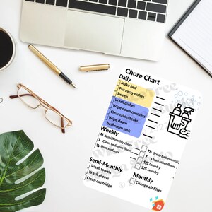 Chore Chart Printable - Etsy
