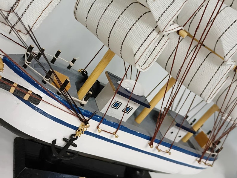 12 Inch Wooden Sailing Sailboat Model Office Living Room Etsy Australia