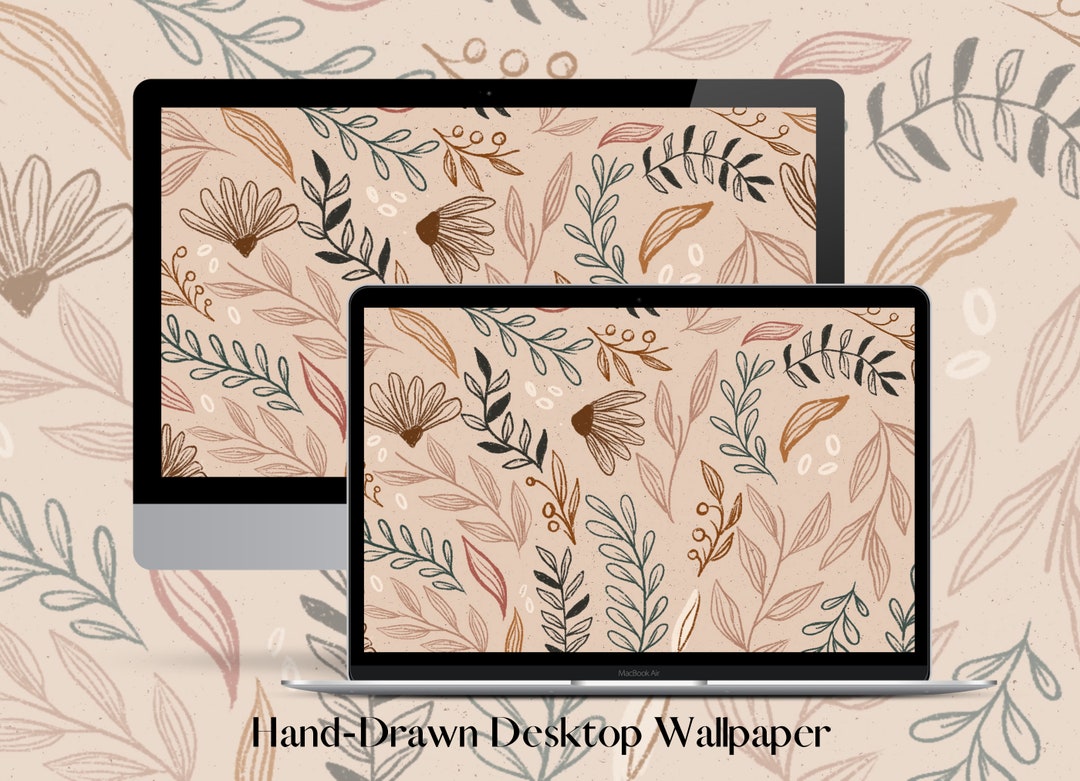 Desktop Wallpaper Floral Computer Background Calendar Year - Etsy