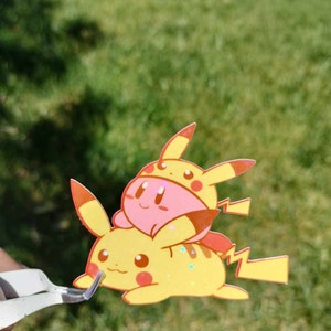 Cute UV Resistant Holographic Laminated | Peeker | Waterproof | Sticker