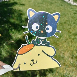 Cute UV Resistant Holographic Laminated | Peeker | Waterproof | Sticker