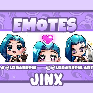Twitch Emotes - LoL Jinx (3) [Discord/Youtube/Streaming]