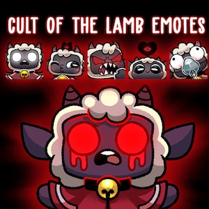 Twitch Emotes - Cult of The Lamb (5) [Discord/Youtube/Streaming]