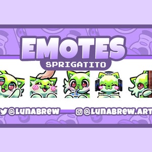 Twitch Emotes - Sprigatito (5) [Discord/Youtube/Streaming]