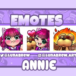 Twitch Emotes - LoL Annie / Tibbers (3) [Discord/Youtube/Streaming]